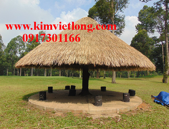 Thatch-roof umbrella